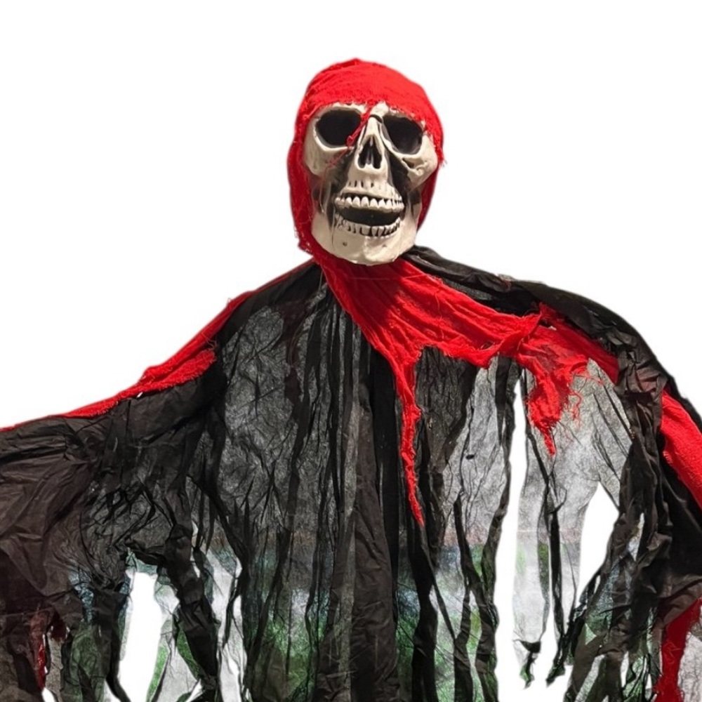 Hanging Halloween Grim Reaper Decoration – Red & Black